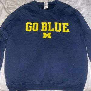 University of Michigan blue and gold Gildan crewneck. Men’s size large.